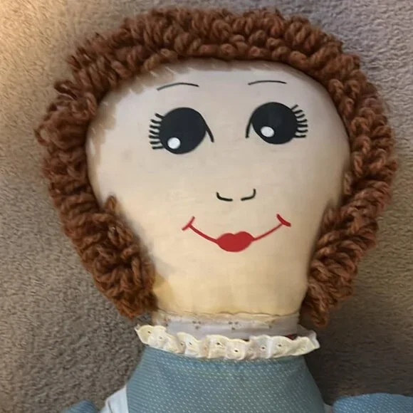 Vintage Vacuum cover sweeper doll lady Brown-hair Hanna HOOVER apron dress - Picture 3 of 5